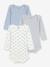 Pack of 3 Long-Sleeved Whale Bodysuits for Babies, PETIT BATEAU white 