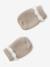 Scalloped Beanie, Snood & Mittens Set for Babies marl beige 