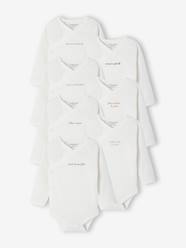-Set of 7 unisex newborn bodysuit week with ENVIE DE FRAISE messages