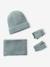 Beanie + Snood + Gloves/Mittens Set for Girls sage green 