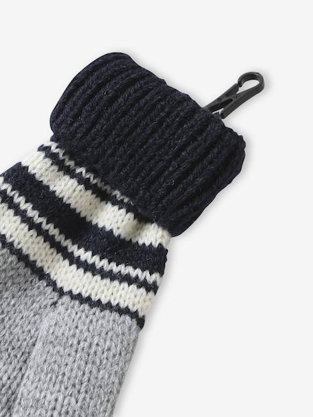 Urban Park beanie + snood + mittens/gloves set for boys marl grey 
