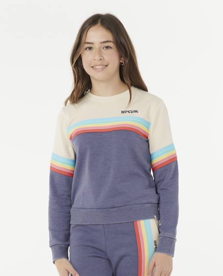 RIP CURL girl's Surf Revival Crew sweatshirt navy blue 