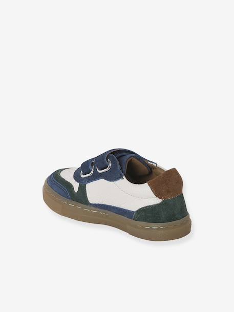 Trainers with Leather Hook-&-Loop Straps for Babies set blue 