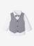 Boys' shirt, bow tie and cardigan set white 