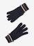 Tricolour Set for Boys: Beanie + Snood + Mittens/Gloves night blue 