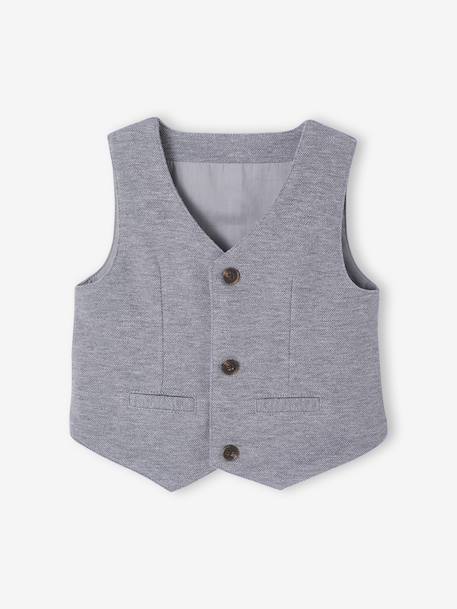 Boys' shirt, bow tie and cardigan set white 