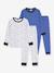 Pack of 2 Printed Cotton Pyjamas for Children, PETIT BATEAU blue 