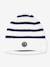 PETIT BATEAU striped beanie for children in knitted fabric with fleece lining navy blue 