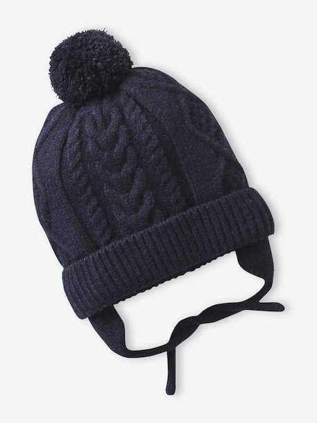Beanie, Snood & Mittens Set for Baby Boys ink blue 