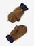 Boy's twisted set: beanie + snood + mittens/gloves ochre 