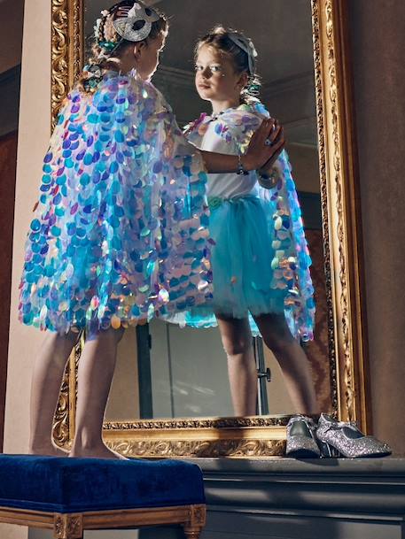 Sequin cape Loreleï SOUZA blue 