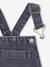 Wide-Leg Denim Dungarees for Girls black denim+denim grey+medium blue+stone 