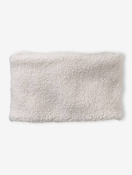 Sherpa Beanie, Snood & Mittens Set for Babies ecru 