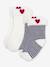 Pack of 2 pairs of baby socks in embroidered cotton PETIT BATEAU navy blue 