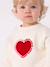Sweatshirt in Heart Print Fleece, PETIT BATEAU ecru 