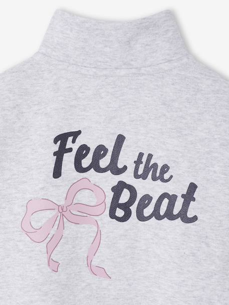 Metallic Sportswear Set for Girls: Sweatshirt & Leggings marl grey 