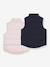 PETIT BATEAU reversible two-tone sleeveless lightweight jacket for children rose 