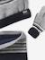 Urban Park beanie + snood + mittens/gloves set for boys marl grey 