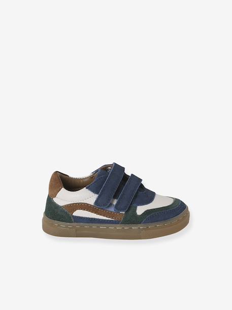 Trainers with Leather Hook-&-Loop Straps for Babies set blue 