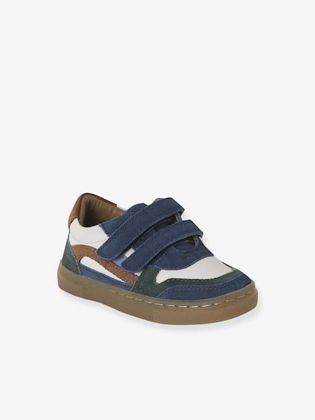 Trainers with Leather Hook-&-Loop Straps for Babies set blue 