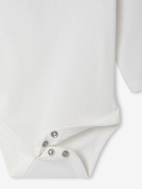 Set of 7 unisex newborn bodysuit week with ENVIE DE FRAISE messages ecru 
