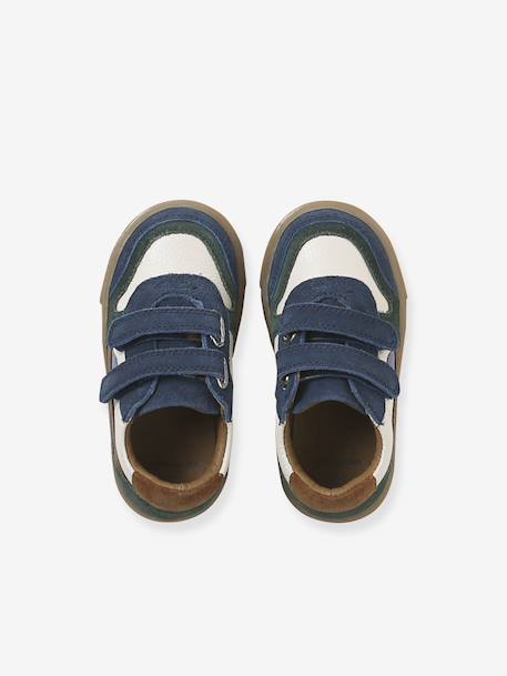 Trainers with Leather Hook-&-Loop Straps for Babies set blue 