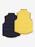 PETIT BATEAU reversible two-tone sleeveless lightweight jacket for children navy blue 