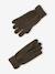 Boys' beanie + snood + mittens/gloves 'Outdoor' set grey blue+khaki 