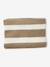 Striped Peruvian beanie, snood and mittens set for babies striped beige 