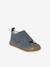 Canvas touch-fastening slippers for babies printed blue 