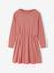 Dress & Quilted Jacket Set for Girls anthracite+dusky pink 