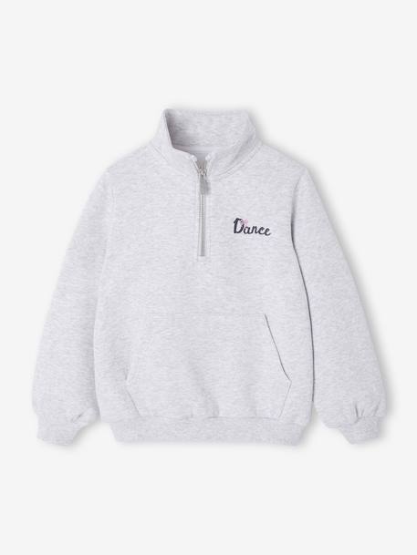 Metallic Sportswear Set for Girls: Sweatshirt & Leggings marl grey 