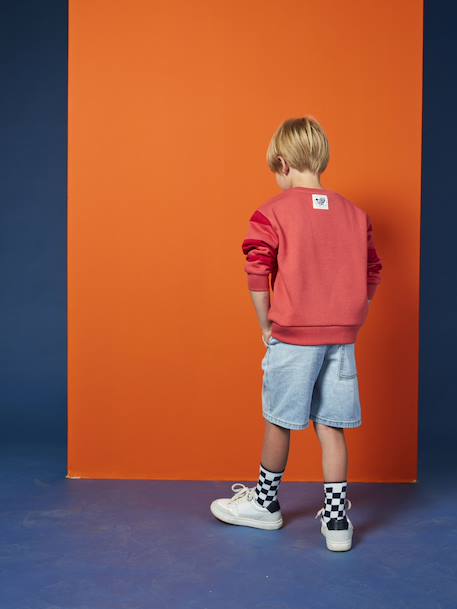 Skateboard Sweatshirt for Boys red 