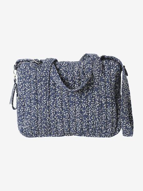 JOIOSA cotton muslin changing bag bronze+ecru+night blue+printed beige 