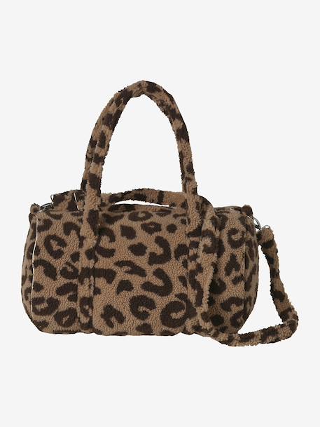 Changing Bag, Baby Roll in Plush Fabric BEIGE LIGHT SOLID+coffee 