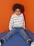 Long-Sleeved T-Shirt with Striped Effect for Boys striped white 