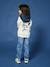 Hooded 2-in-1-Effect Sweatshirt with Print, for Boys ecru 