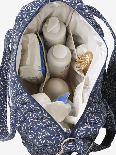 JOIOSA cotton muslin changing bag bronze+ecru+night blue+printed beige 