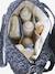JOIOSA cotton muslin changing bag bronze+ecru+night blue+printed beige 