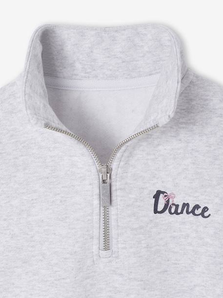 Metallic Sportswear Set for Girls: Sweatshirt & Leggings marl grey 