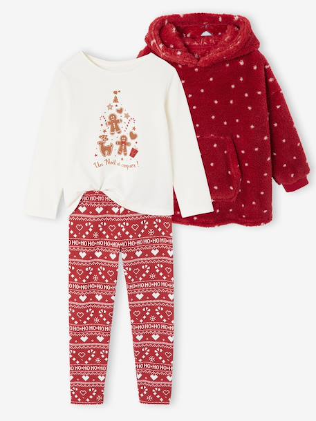 Christmas Pyjama Set for Girls red 