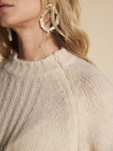 Knitted Dress for Maternity by Envie de Fraise beige+pearly grey 