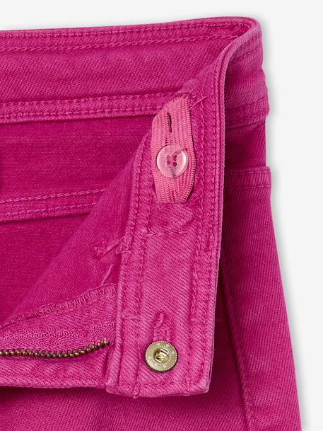 Wide-leg cargo trousers for girls fuchsia 