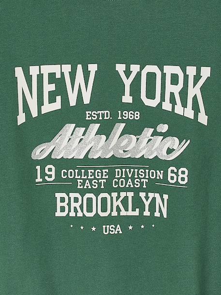 Sweatshirt with New York design for girls JONEN English green 