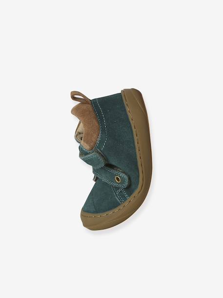 Pair of Soft Leather Boots for Babies, Designed for First Steps beige+blue+brown+electric blue+green+ocean blue+ochre+sage green+set beige+set brown+set green 