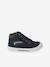 High-Top Leather Shoes for Boys brown+navy blue 