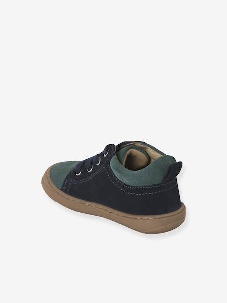 Soft Leather Lace-Up Boots, Designed for First Steps blue+camel+khaki+navy blue+set blue 