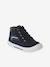 High-Top Leather Shoes for Boys brown+navy blue 