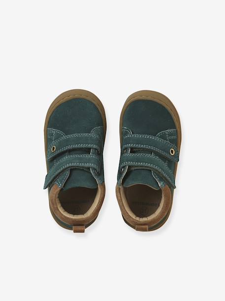 Pair of Soft Leather Boots for Babies, Designed for First Steps beige+blue+brown+electric blue+green+ocean blue+ochre+sage green+set beige+set brown+set green 