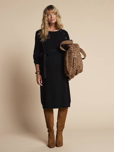 ENVIE DE FRAISE maternity knitted dress black 